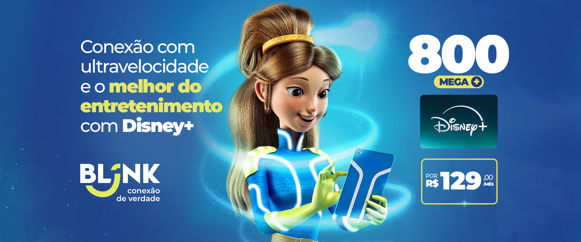 Plano 800 Mega com Disney+ por 129,00